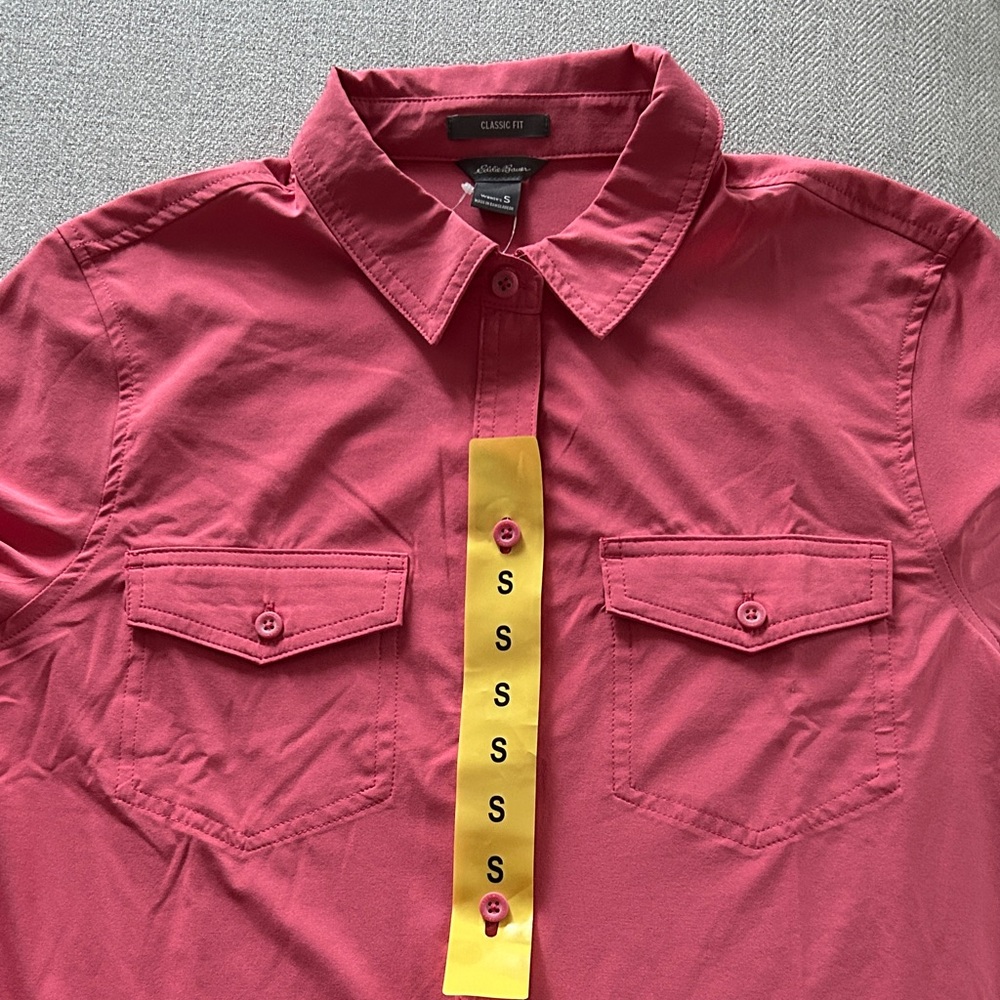 Eddie Bauer Vibrant Pink Long Sleeve Shirt - Picture 3 of 5